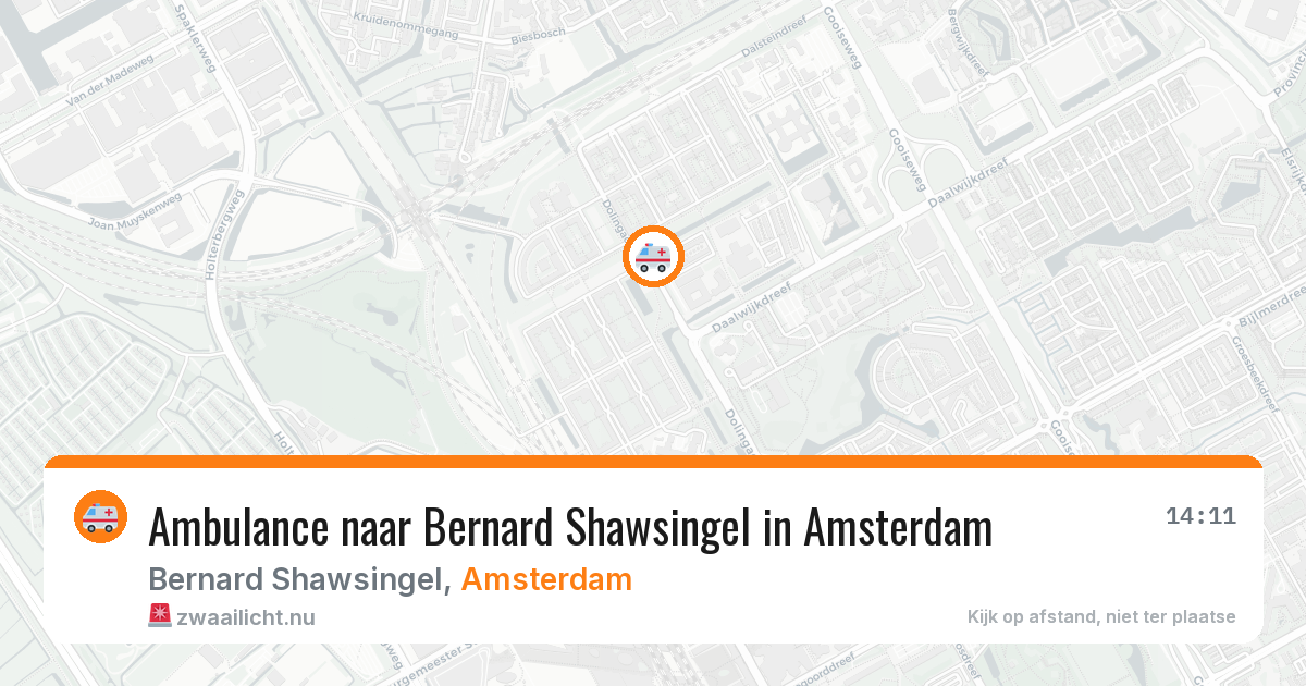 Ambulance naar Bernard Shawsingel in Amsterdam — 22 mei 2026
