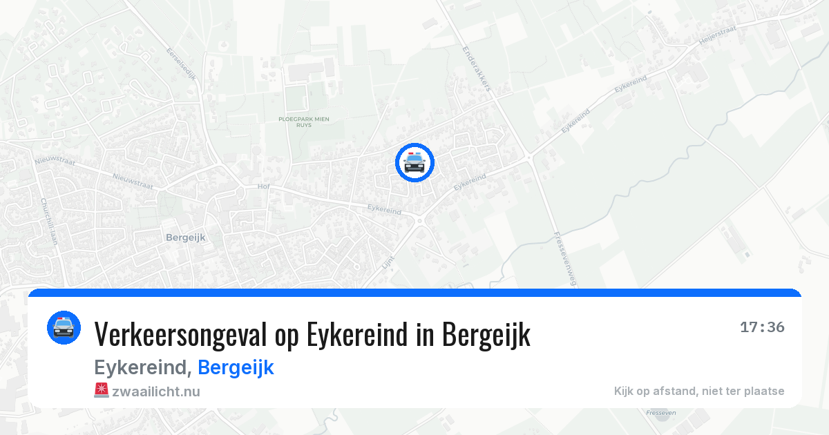 Verkeersongeval op Eykereind in Bergeijk — 22 jul 2026
