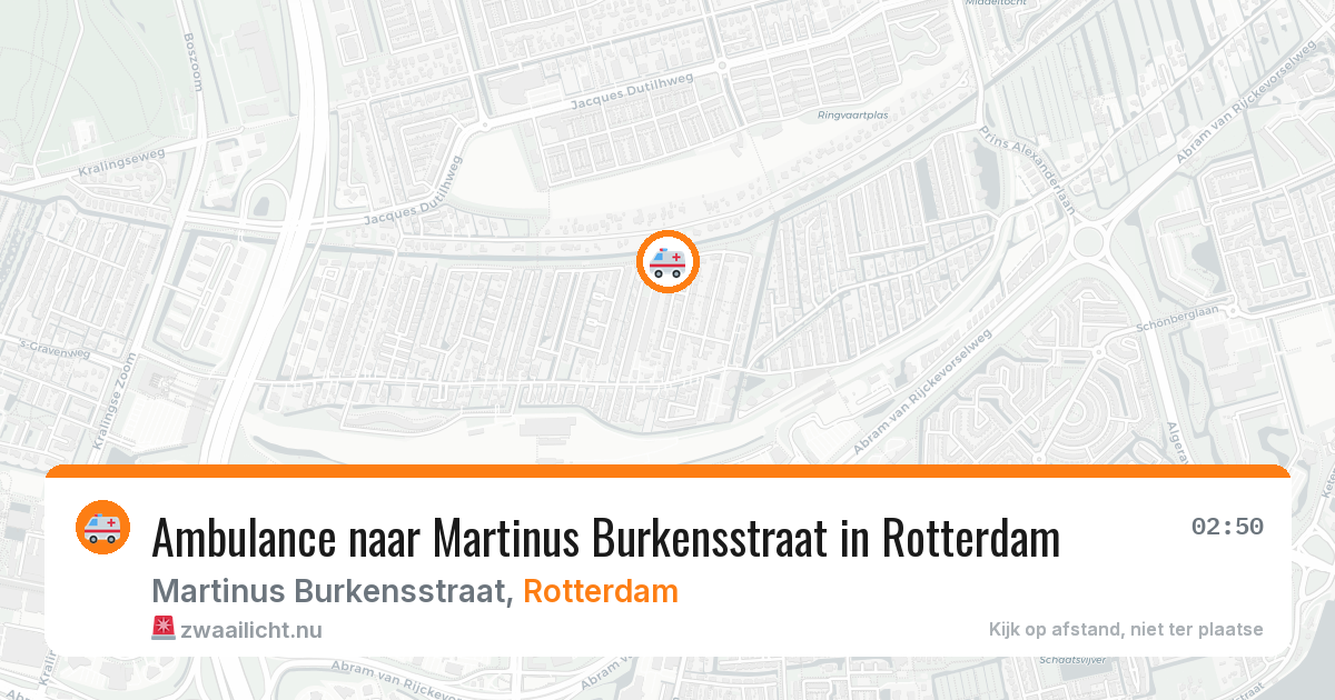 Ambulance naar Martinus Burkensstraat in Rotterdam — 14 jul 2026