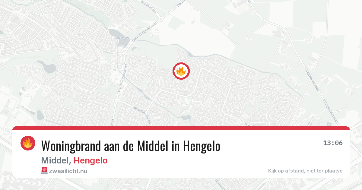 Woningbrand aan de Middel in Hengelo — 25 mrt 2026