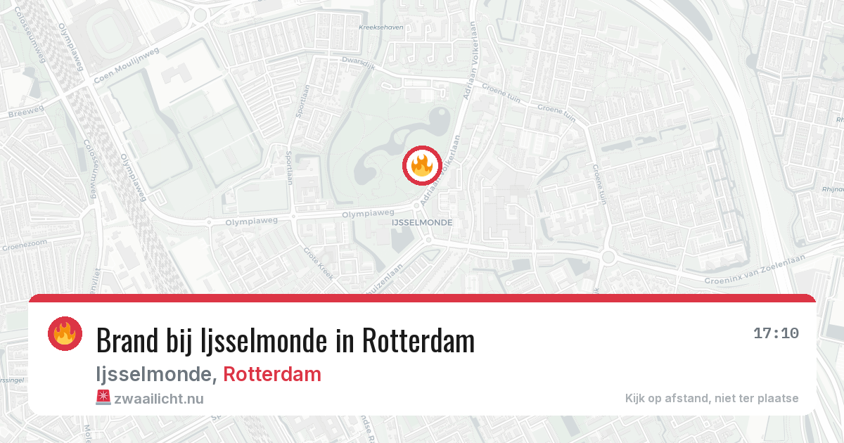 Brand bij Ijsselmonde in Rotterdam — 14 mrt 2026