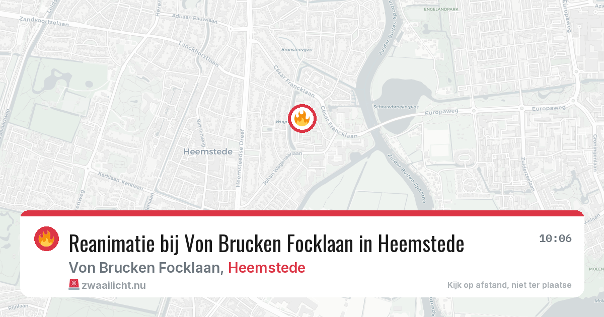 Reanimatie bij Von Brucken Focklaan in Heemstede — 11 feb 2026