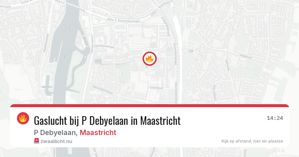Gaslucht bij P Debyelaan in Maastricht — 6 mei 2026