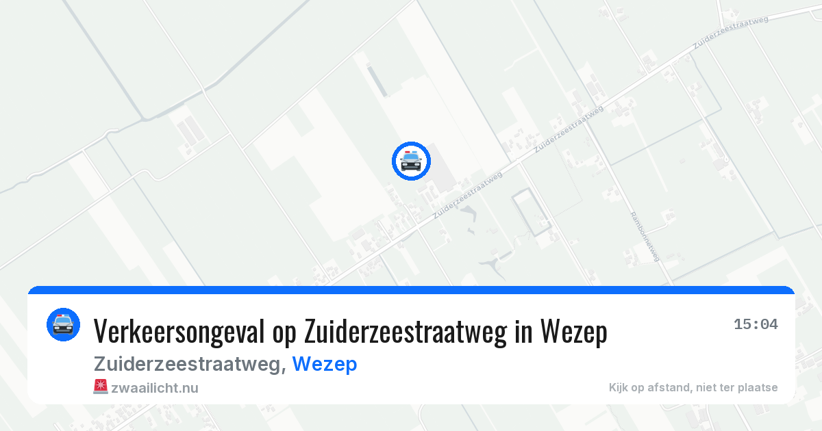 Verkeersongeval op Zuiderzeestraatweg in Wezep — 31 jan 2026