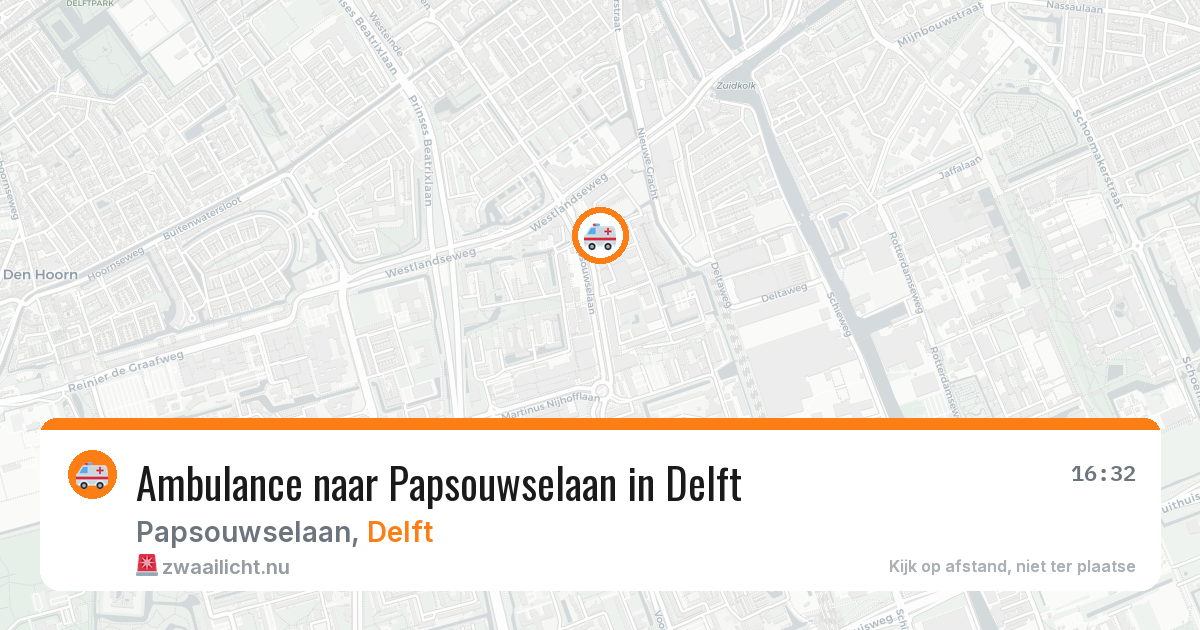 Ambulance naar Papsouwselaan in Delft — 22 mei 2026