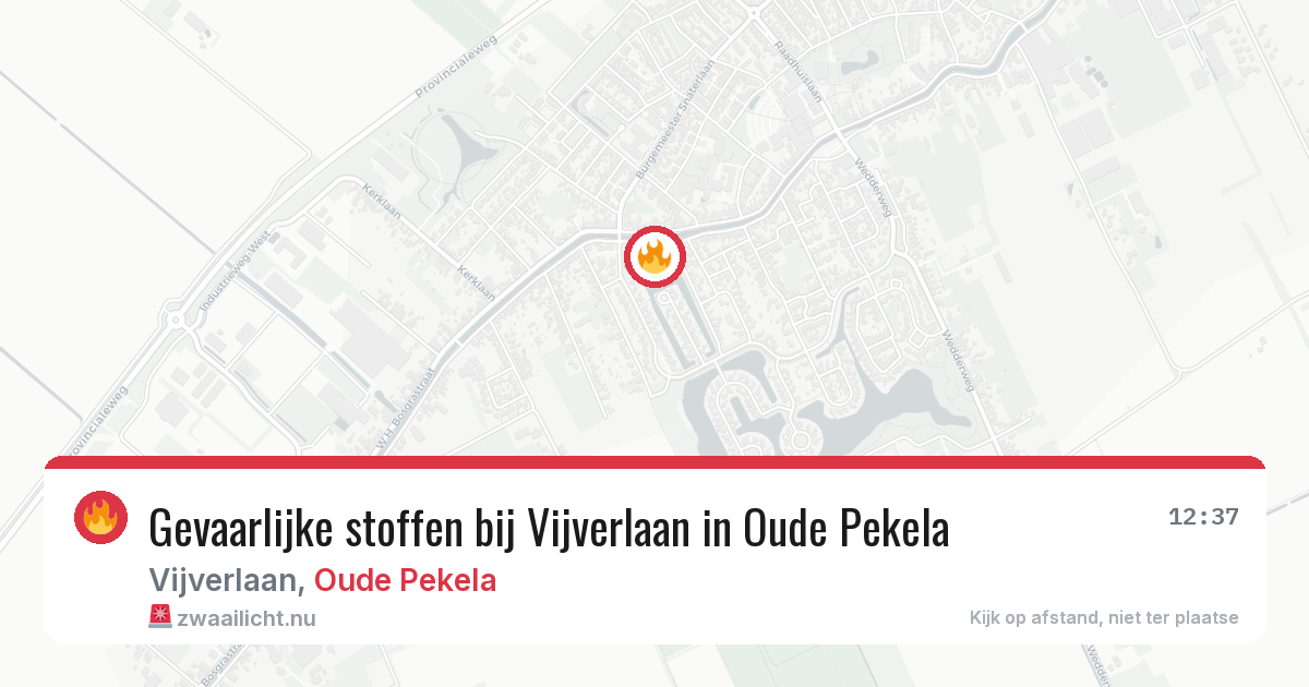 Gevaarlijke stoffen bij Vijverlaan in Oude Pekela — 18 apr 2026