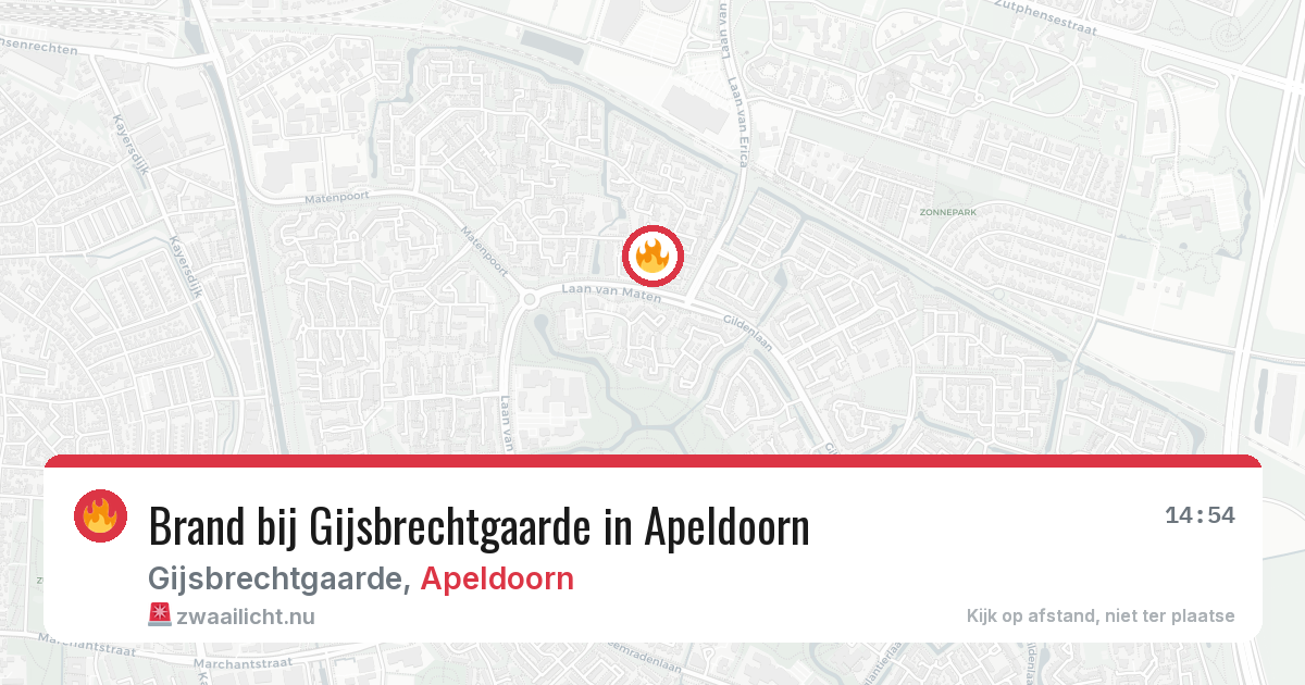 Brand bij Gijsbrechtgaarde in Apeldoorn — 10 jul 2026