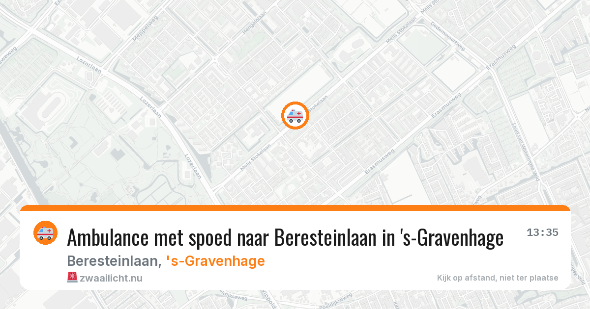 Ambulance met spoed naar Beresteinlaan in 's-Gravenhage — 28 jan 2026