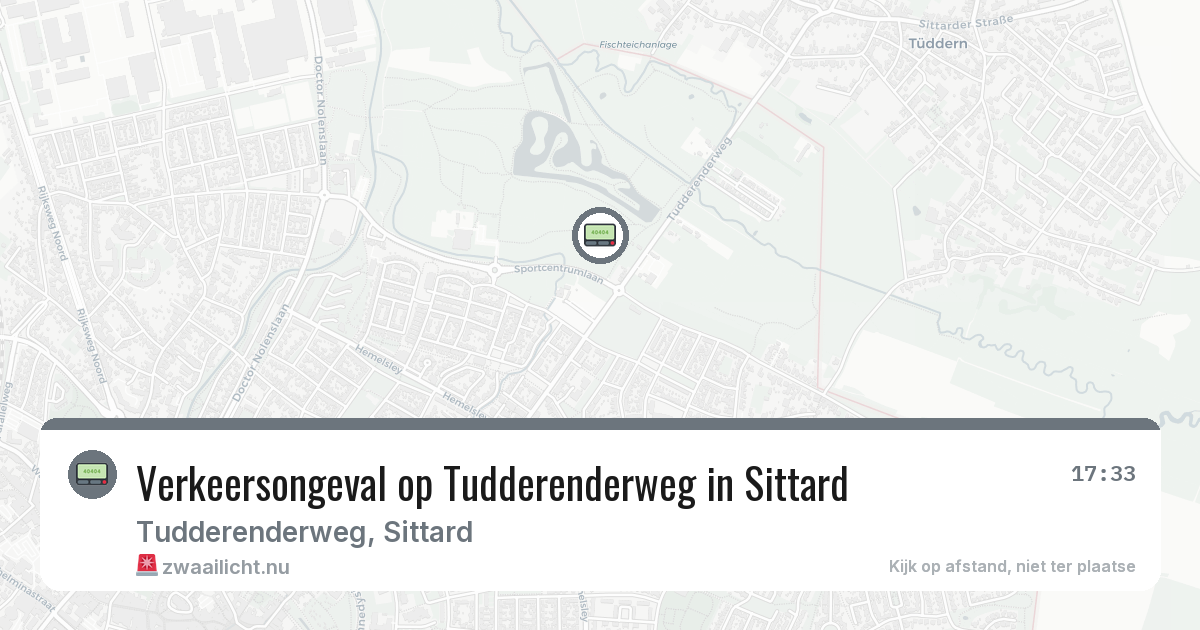 Verkeersongeval op Tudderenderweg in Sittard — 16 jul 2026