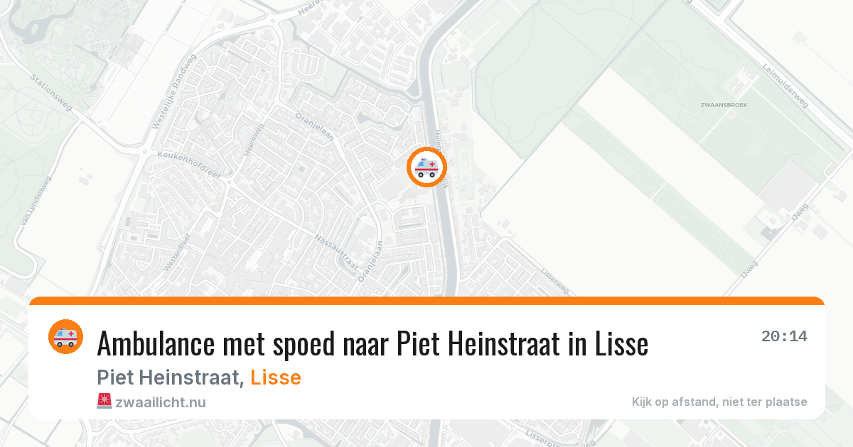 Ambulance met spoed naar Piet Heinstraat in Lisse — 19 jul 2026
