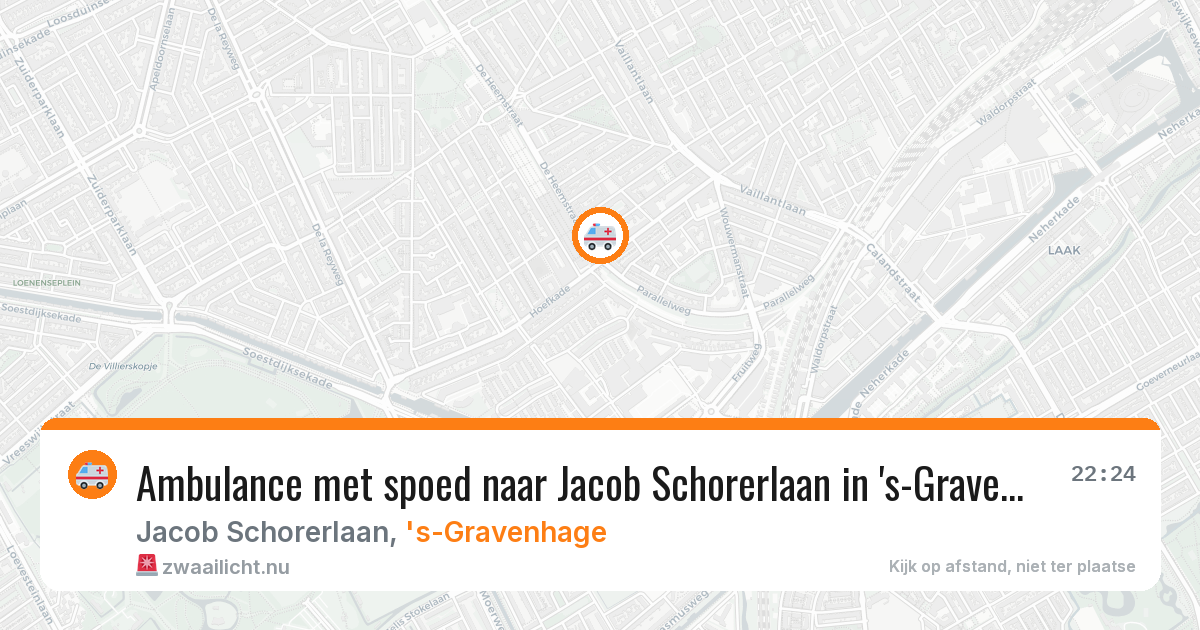 Ambulance met spoed naar Jacob Schorerlaan in 's-Gravenhage — 9 apr 2026