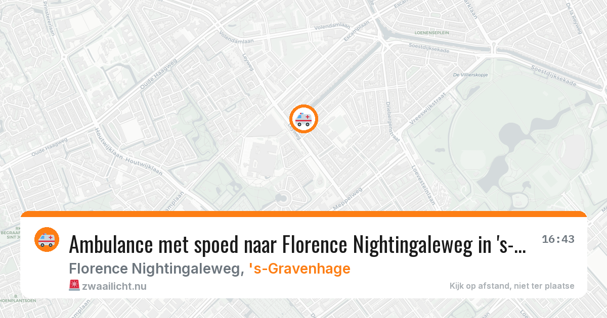 Ambulance met spoed naar Florence Nightingaleweg in 's-Gravenhage — 14 mei 2026