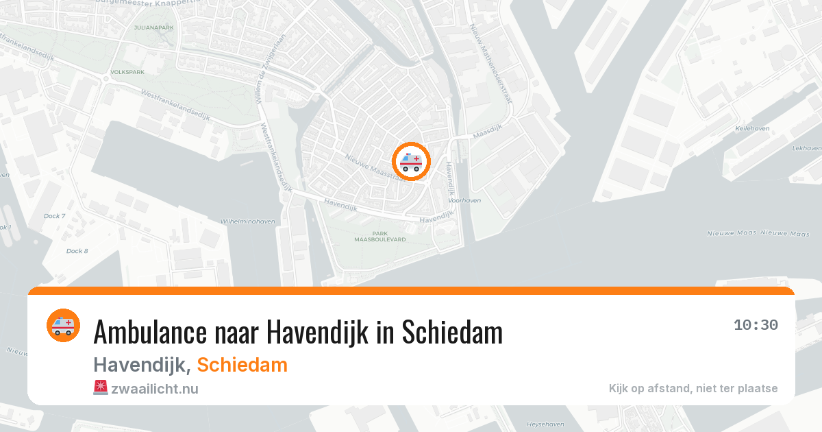 Ambulance naar Havendijk in Schiedam — 18 jul 2026