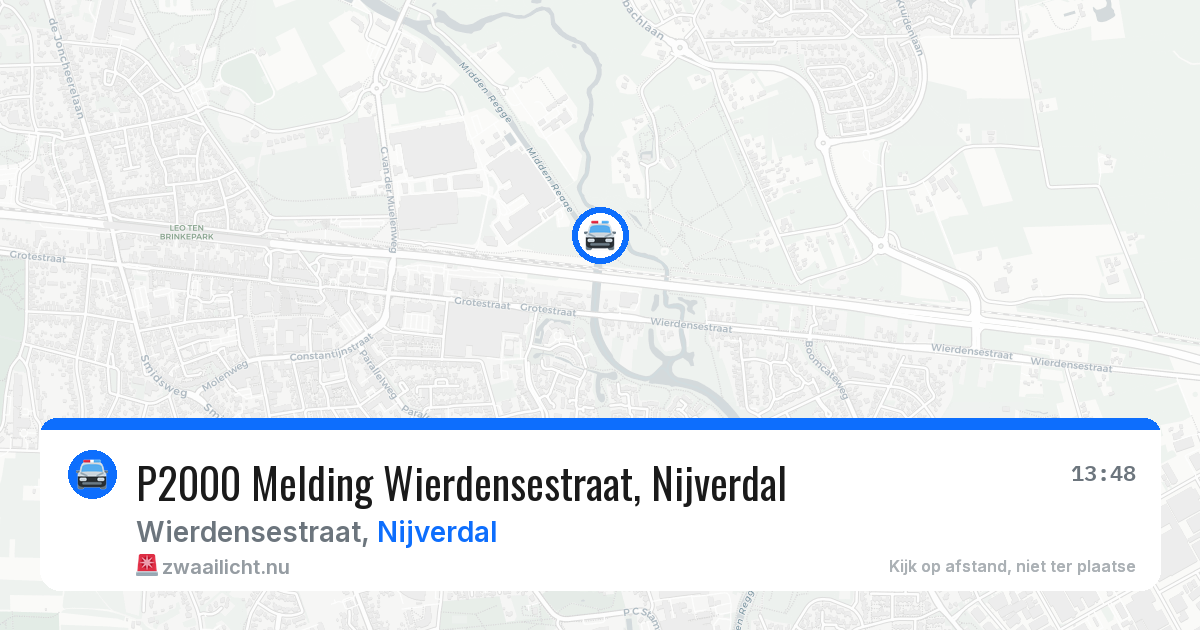 P2000 Melding Wierdensestraat, Nijverdal — 7 jul 2026