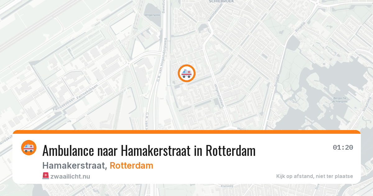 Ambulance naar Hamakerstraat in Rotterdam — 22 mei 2026