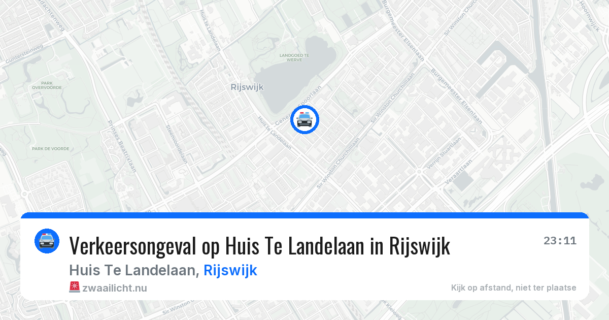 Verkeersongeval op Huis Te Landelaan in Rijswijk — 27 mei 2026