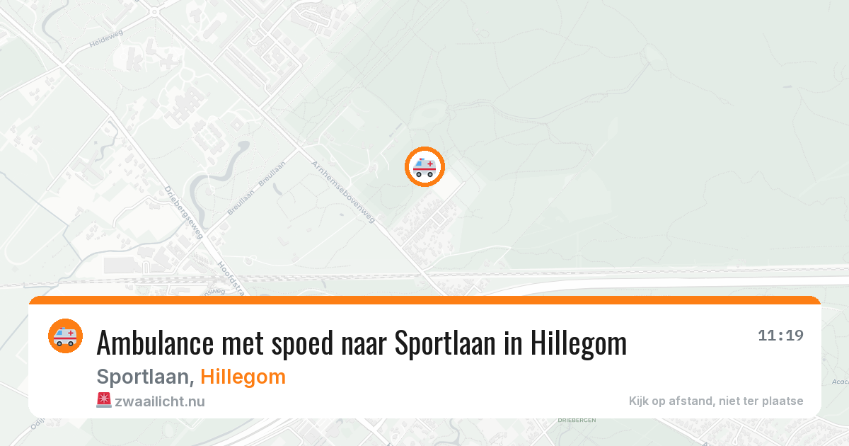 Ambulance met spoed naar Sportlaan in Hillegom — 28 jan 2026