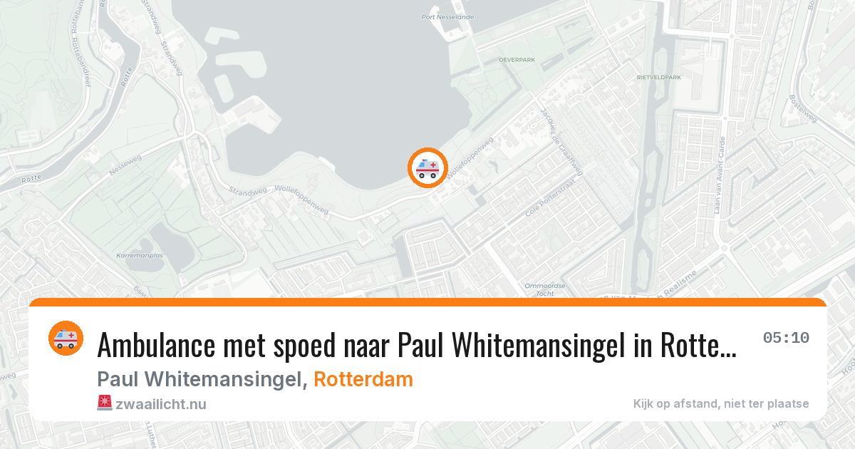 Ambulance met spoed naar Paul Whitemansingel in Rotterdam — 24 jul 2026