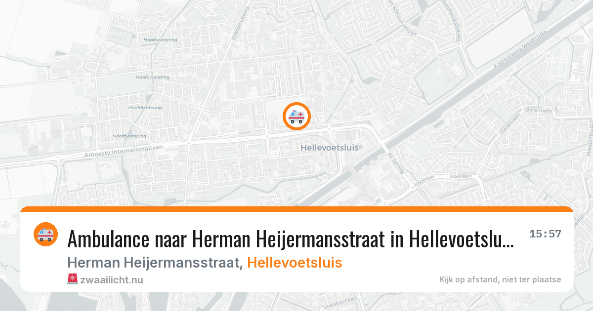 Ambulance naar Herman Heijermansstraat in Hellevoetsluis — 18 mei 2026