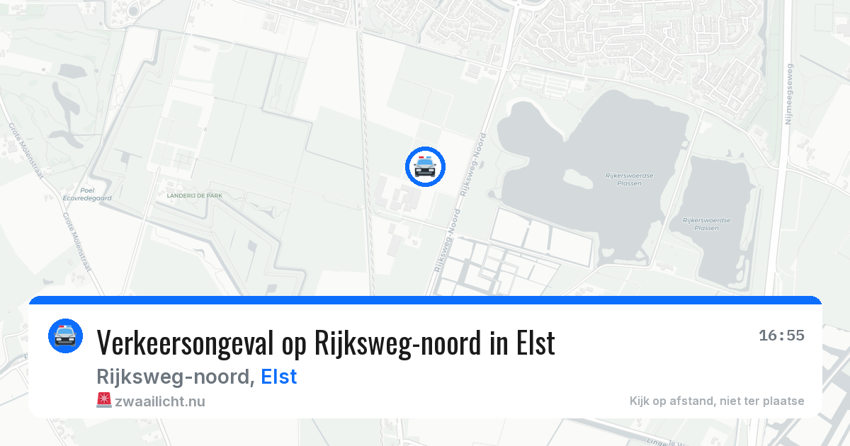 Verkeersongeval op Rijksweg-noord in Elst — 22 jan 2026