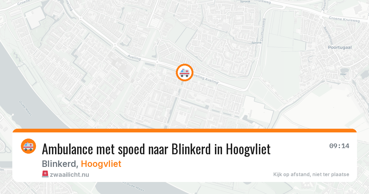 Ambulance met spoed naar Blinkerd in Hoogvliet — 12 jul 2026