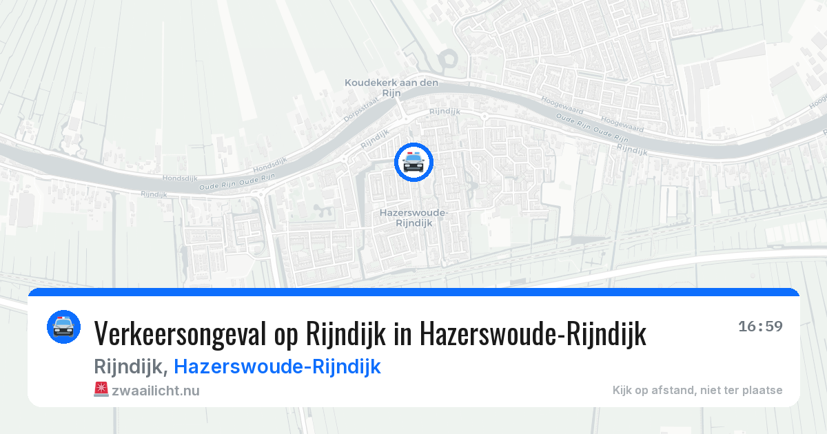 Verkeersongeval op Rijndijk in Hazerswoude-Rijndijk — 31 mrt 2026