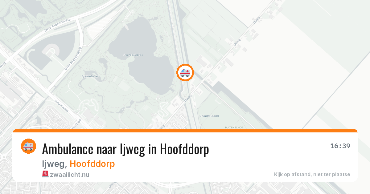 Ambulance naar Ijweg in Hoofddorp — 14 jul 2026