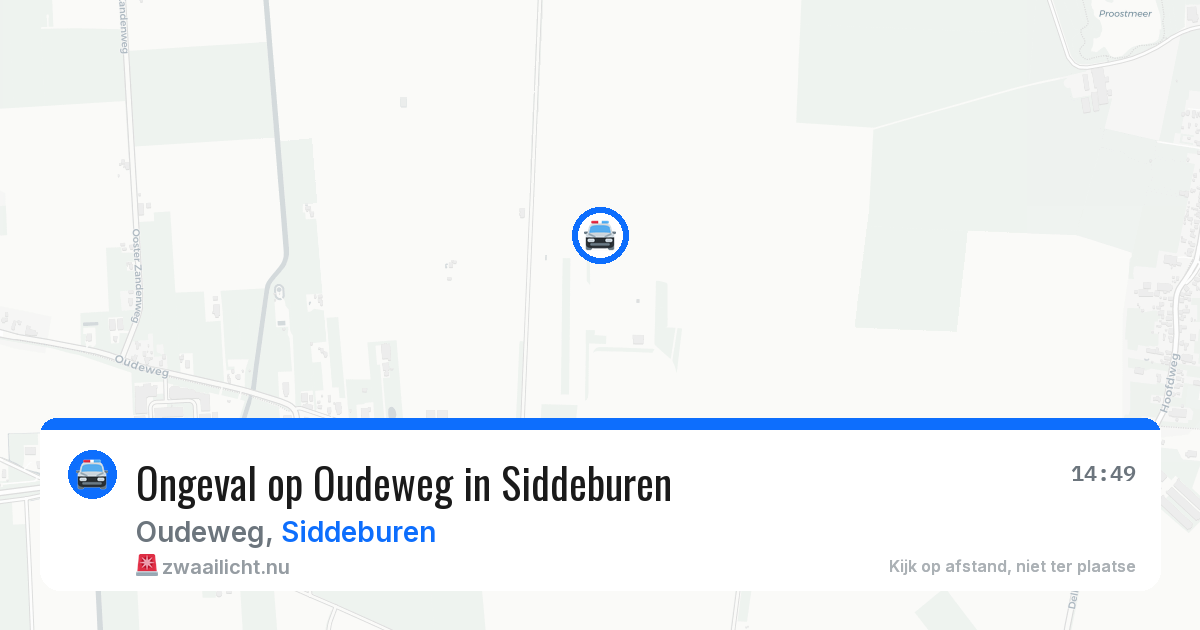 Ongeval op Oudeweg in Siddeburen — 22 mei 2026