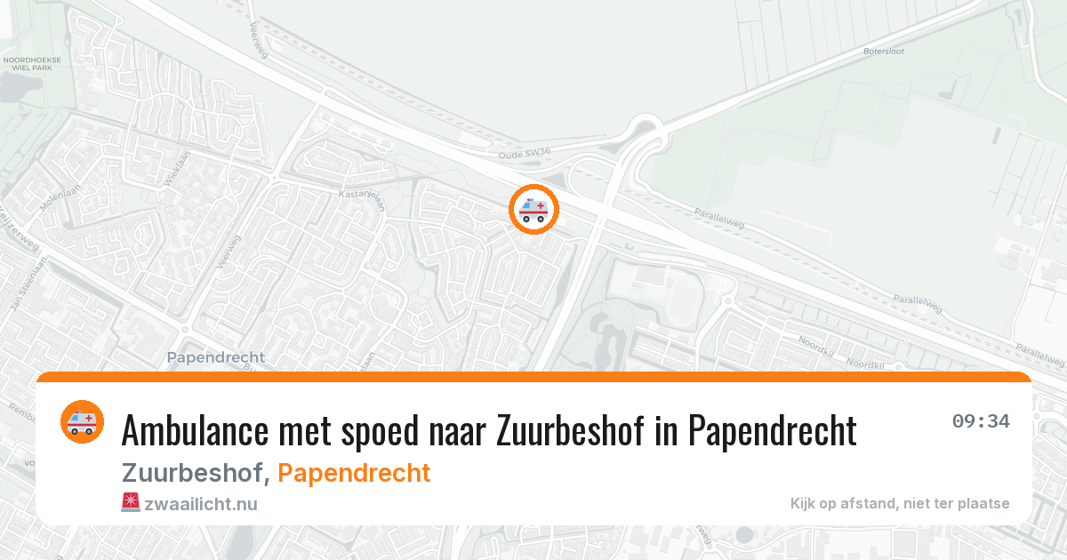 Ambulance met spoed naar Zuurbeshof in Papendrecht — 26 jul 2026