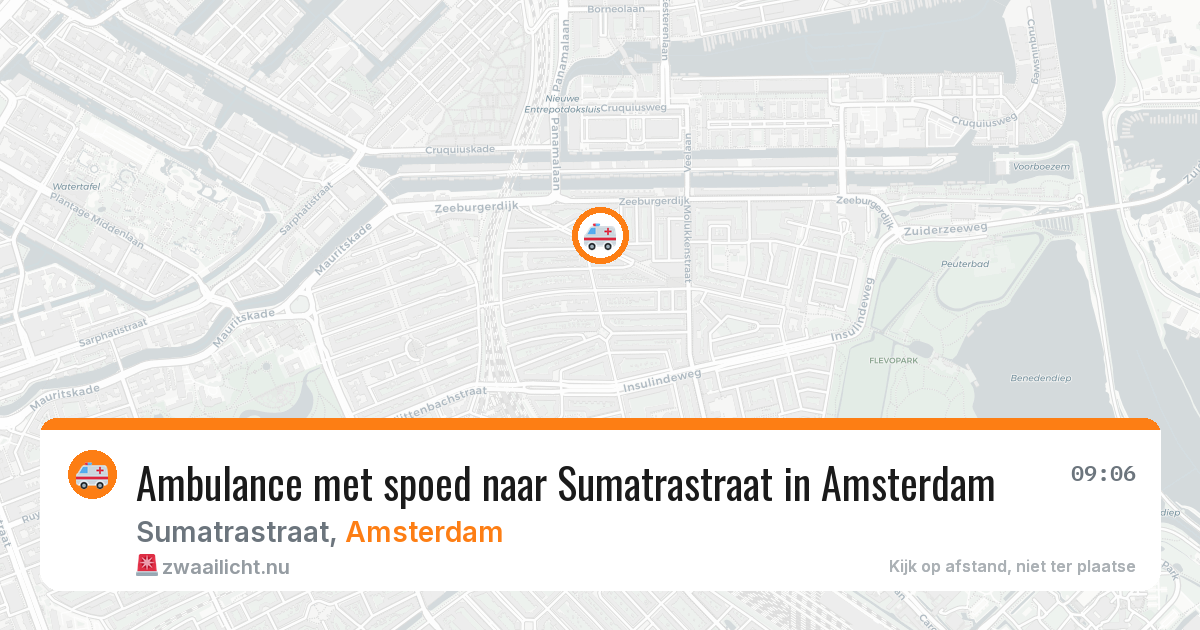Ambulance met spoed naar Sumatrastraat in Amsterdam — 23 mei 2026
