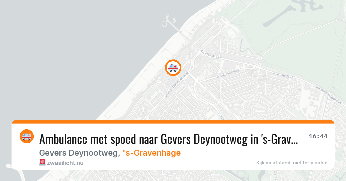 Ambulance met spoed naar Gevers Deynootweg in 's-Gravenhage — 6 apr 2026