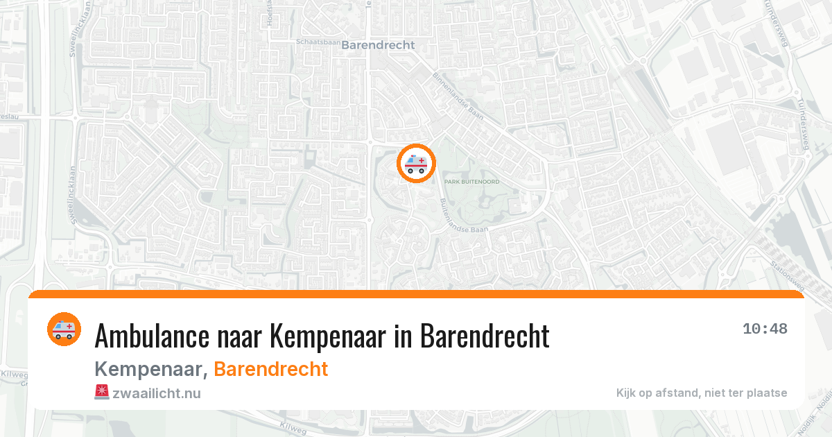 Ambulance naar Kempenaar in Barendrecht — 26 mrt 2026