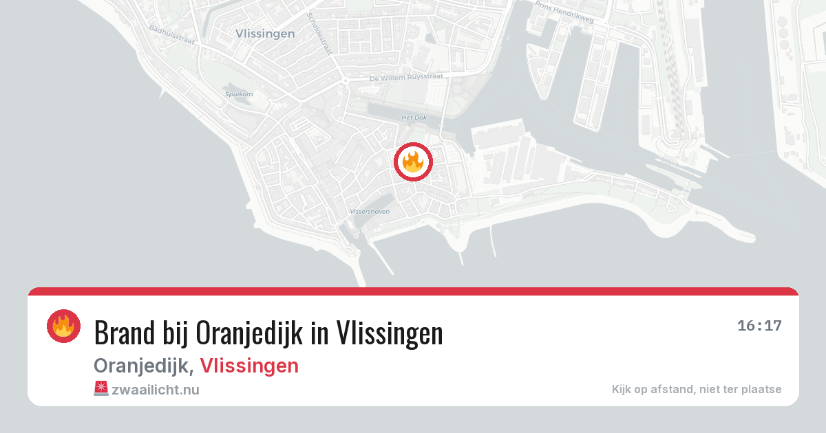 Brand bij Oranjedijk in Vlissingen — 25 jul 2026