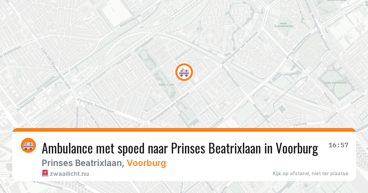 Ambulance met spoed naar Prinses Beatrixlaan in Voorburg — 14 jul 2026