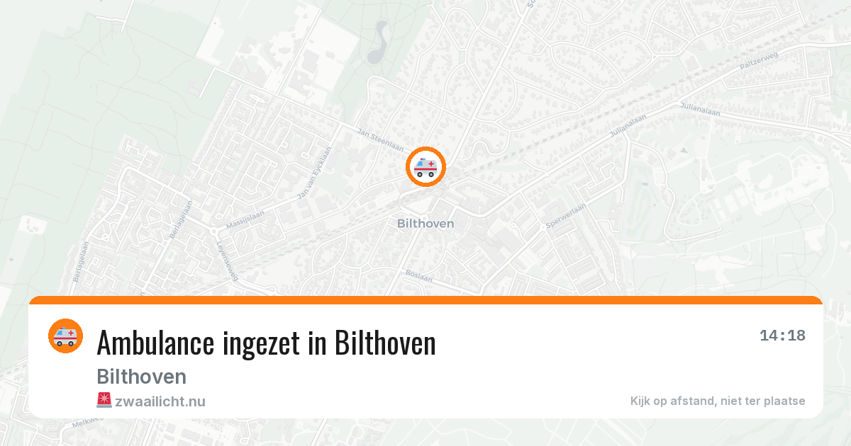 Ambulance ingezet in Bilthoven — 10 jul 2026