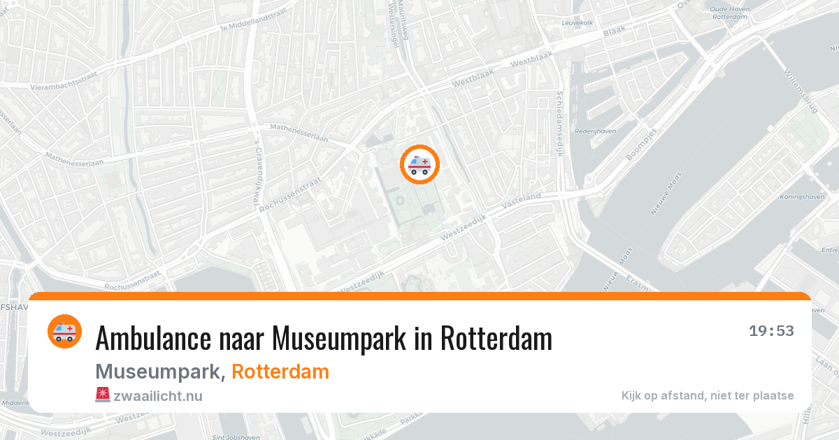 Ambulance naar Museumpark in Rotterdam — 19 jul 2026