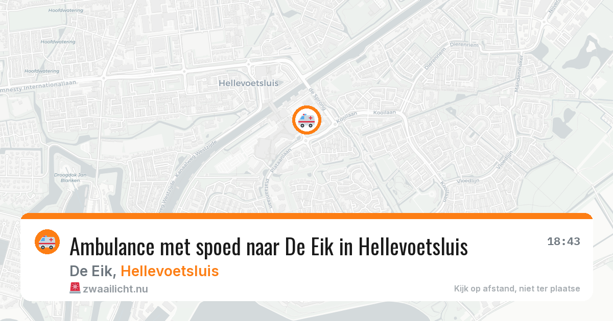 Ambulance met spoed naar De Eik in Hellevoetsluis — 2 apr 2026