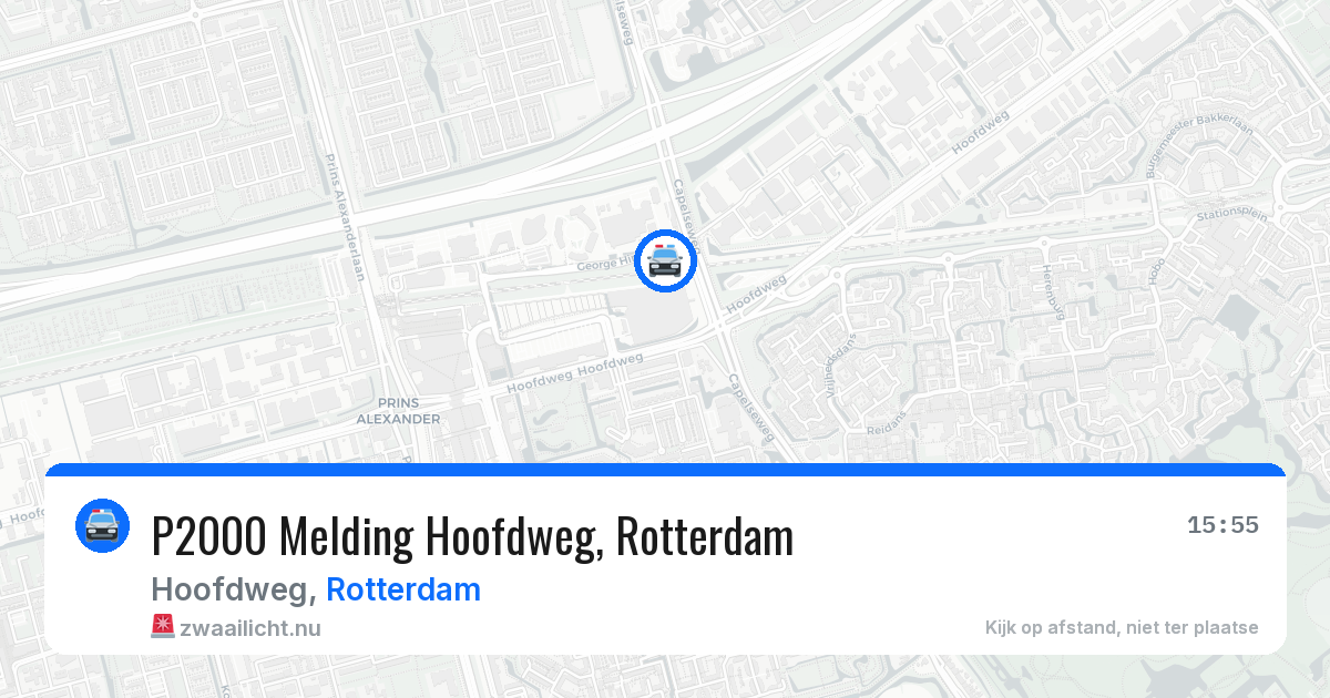 P2000 Melding Hoofdweg, Rotterdam — 23 mei 2026