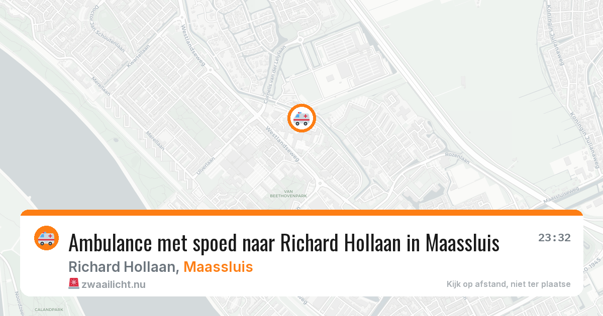 Ambulance met spoed naar Richard Hollaan in Maassluis — 24 jul 2026