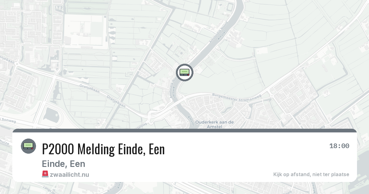 P2000 Melding Einde, Een — 13 jul 2026