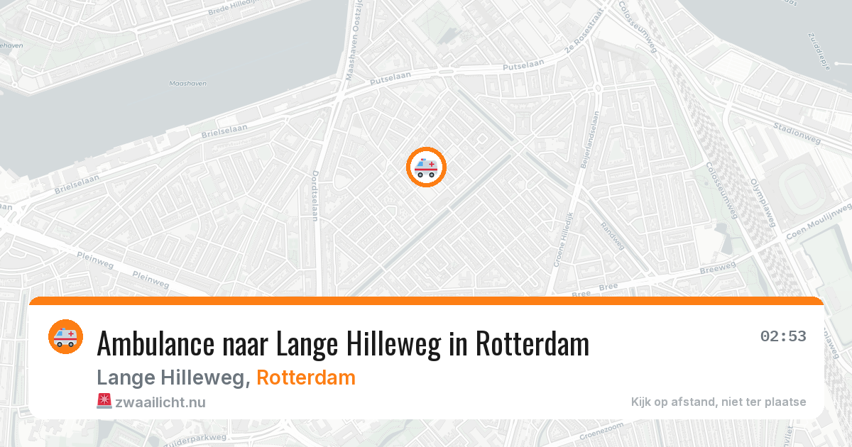 Ambulance naar Lange Hilleweg in Rotterdam — 28 mei 2026