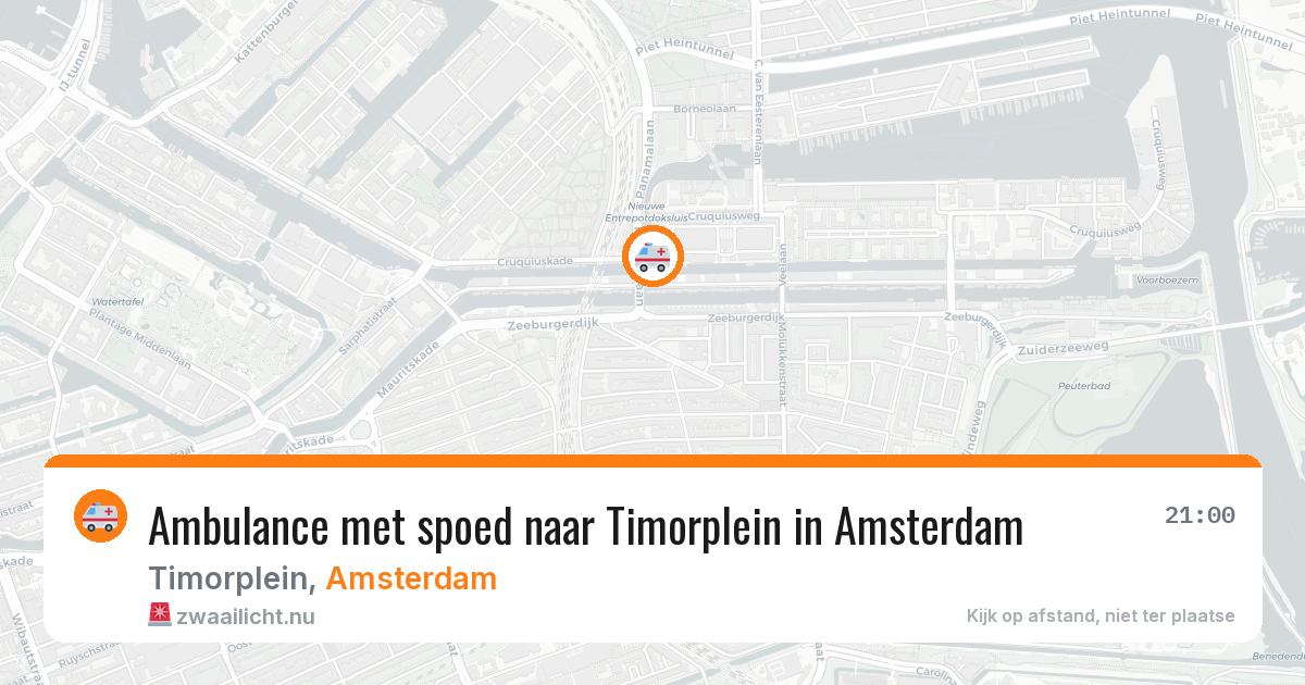 Ambulance met spoed naar Timorplein in Amsterdam — 24 mrt 2026