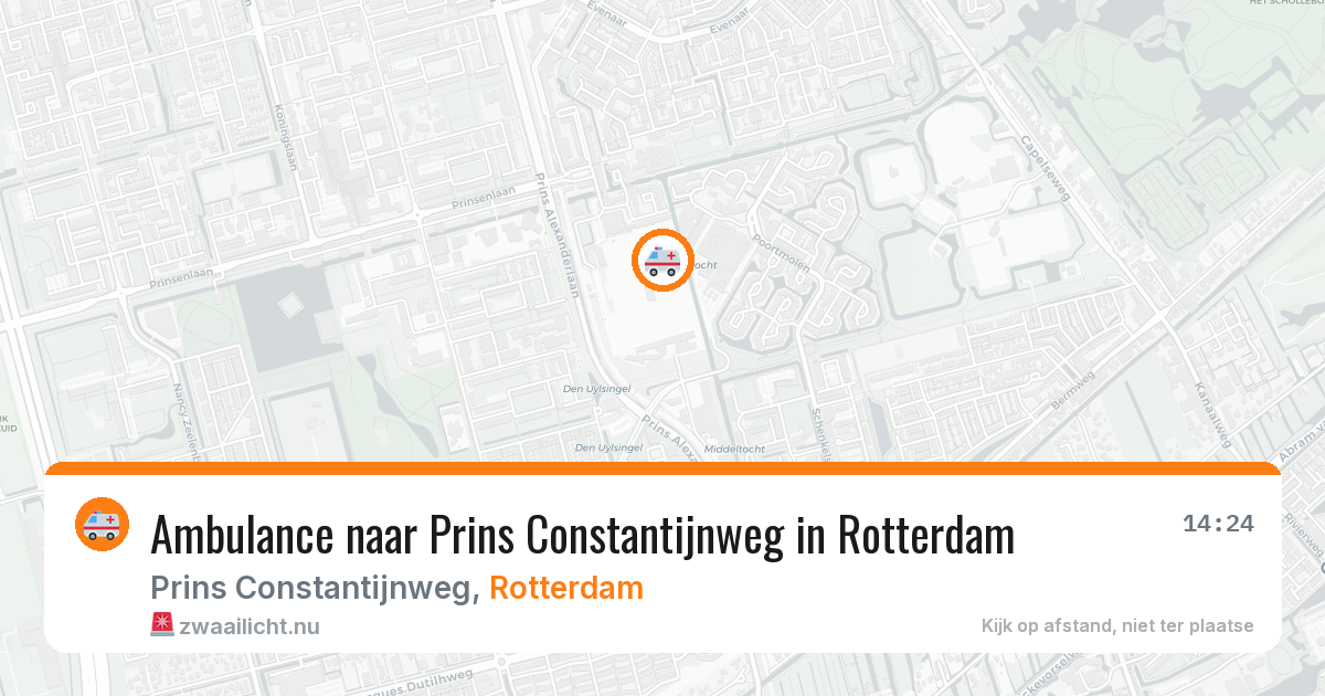 Ambulance naar Prins Constantijnweg in Rotterdam — 13 jul 2026