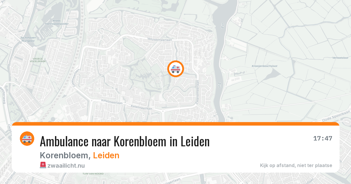 Ambulance naar Korenbloem in Leiden — 23 jul 2026