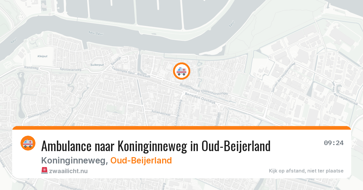 Ambulance naar Koninginneweg in Oud-Beijerland — 15 mei 2026