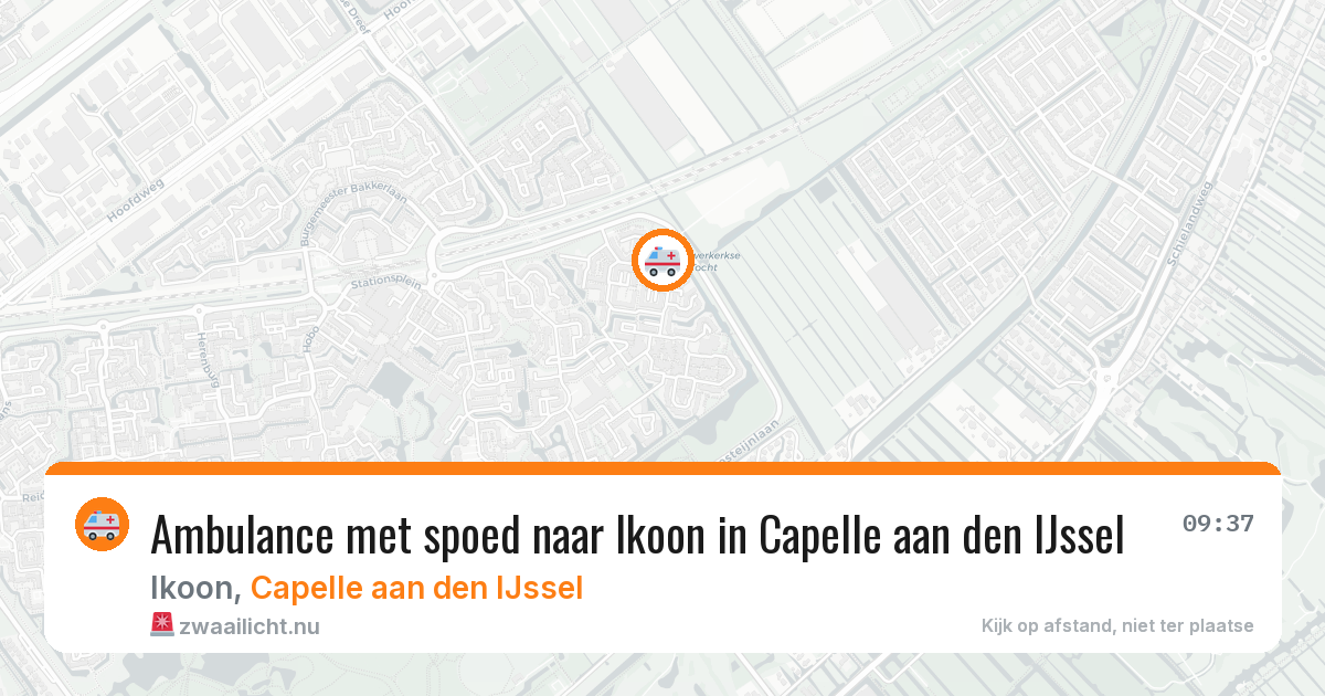 Ambulance met spoed naar Ikoon in Capelle aan den IJssel — 20 jul 2026