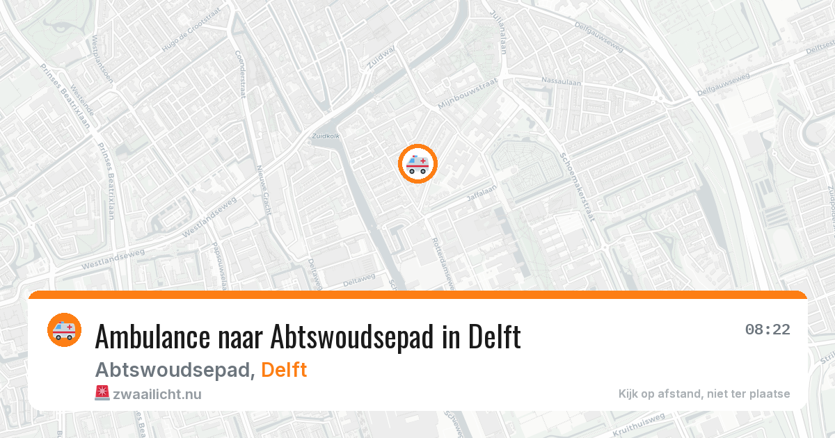 Ambulance naar Abtswoudsepad in Delft — 24 feb 2026