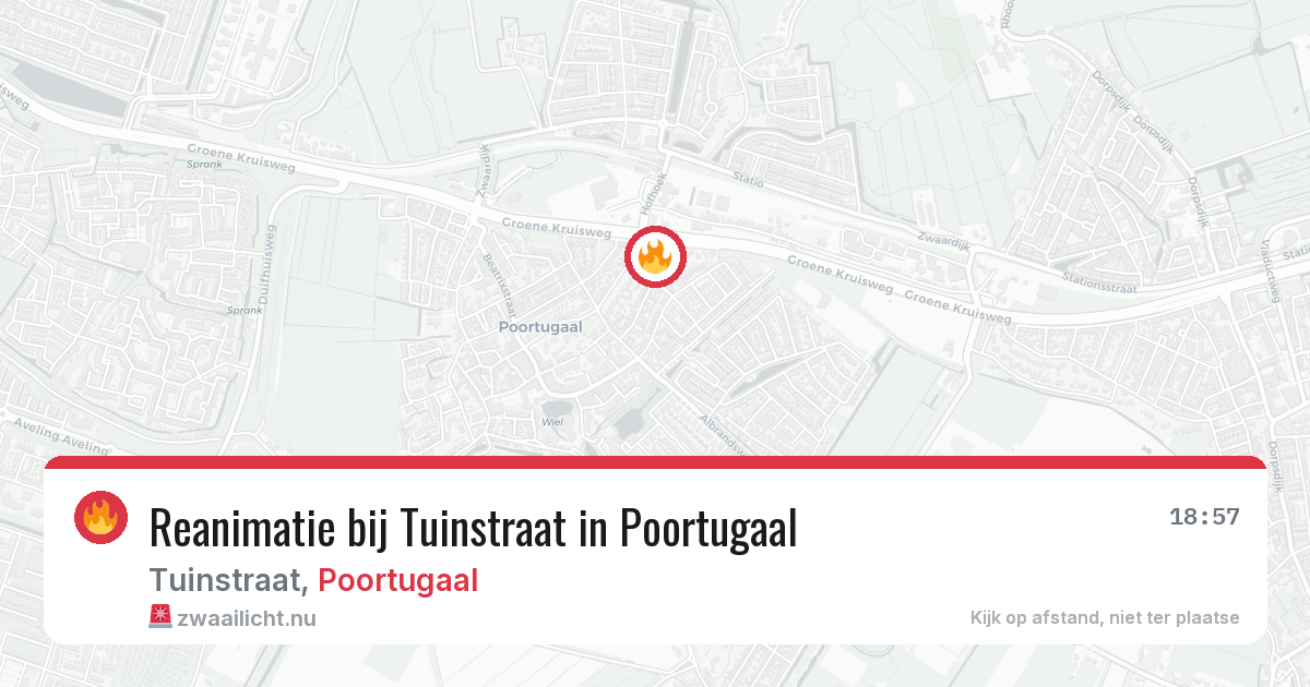 Reanimatie bij Tuinstraat in Poortugaal — 8 jun 2026