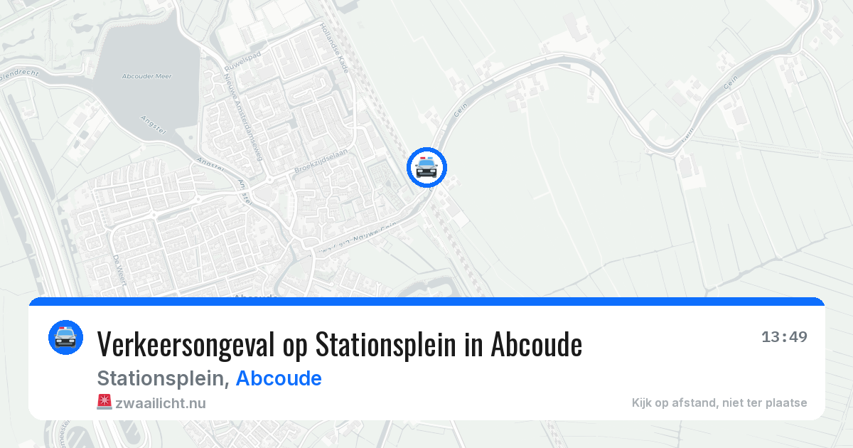 Verkeersongeval op Stationsplein in Abcoude — 14 apr 2026
