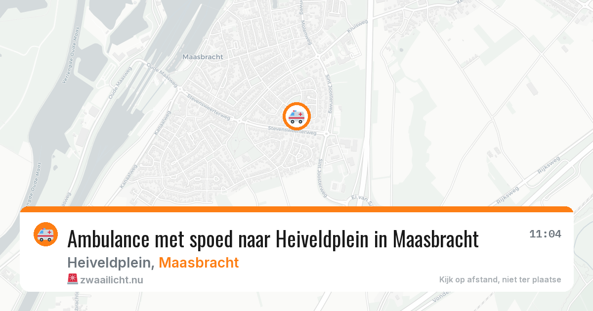 Ambulance met spoed naar Heiveldplein in Maasbracht — 25 jul 2026